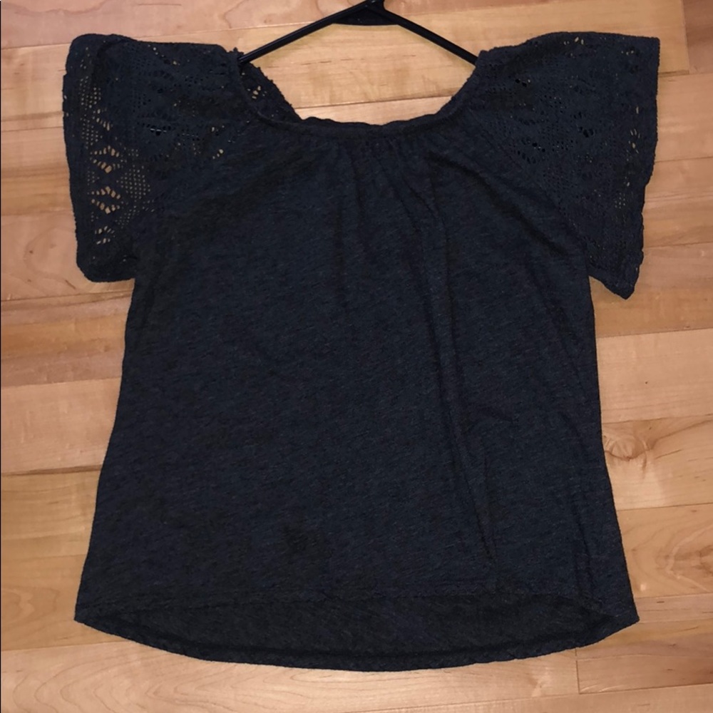 Old Navy dark gray off the shoulder top